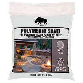 Rhino Power Bond Plus - Polymeric Sand for Pavers and Stone Joints up to a Maximum of 2 inches. (10 Pound, Ivory)