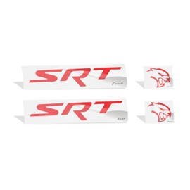Reflective Concepts - SRT Badge Overlay Decal Stickers - Grille and Trunk - 2020 Charger SRT Hellcat - (Color: Gloss Red)