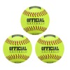 K KHLOK Slow-Pitch Split Leather Softballs Professional Quality Practice Competitions-3