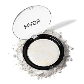 KYDA Paleta de resaltadores horneados, resaltador blanco perla para piel madura, color brillante brillante, cobertura suave de larga duración, mezcla 