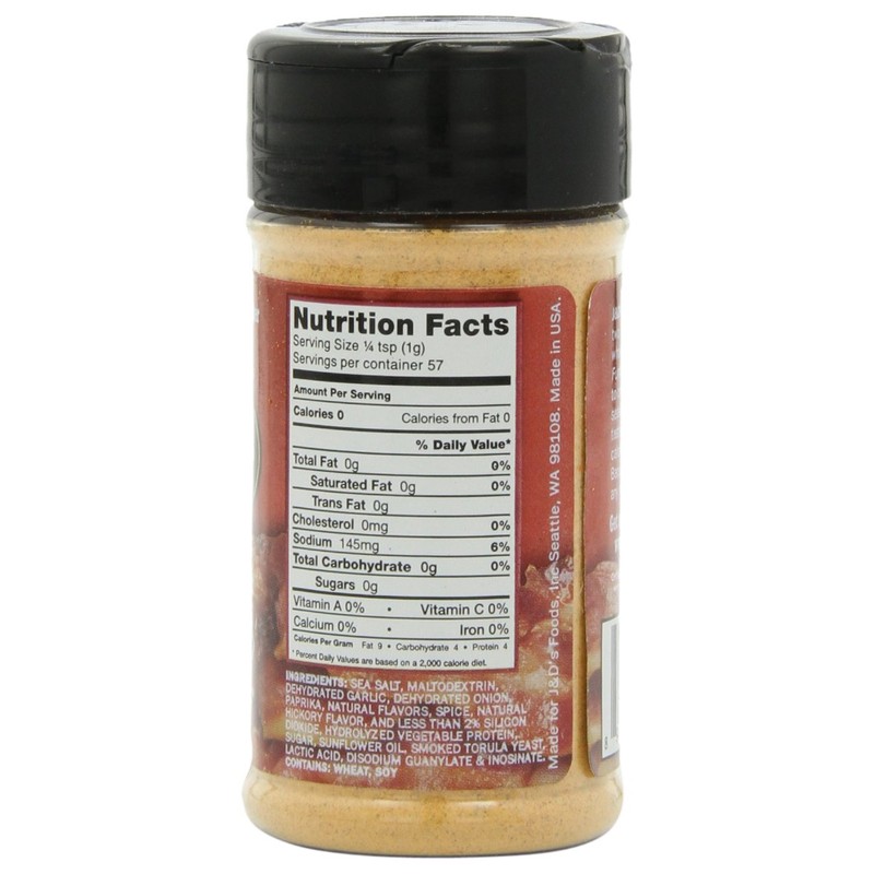 J&D's Bacon Salt, Hickory, 2 Ounce (Pack of 3)