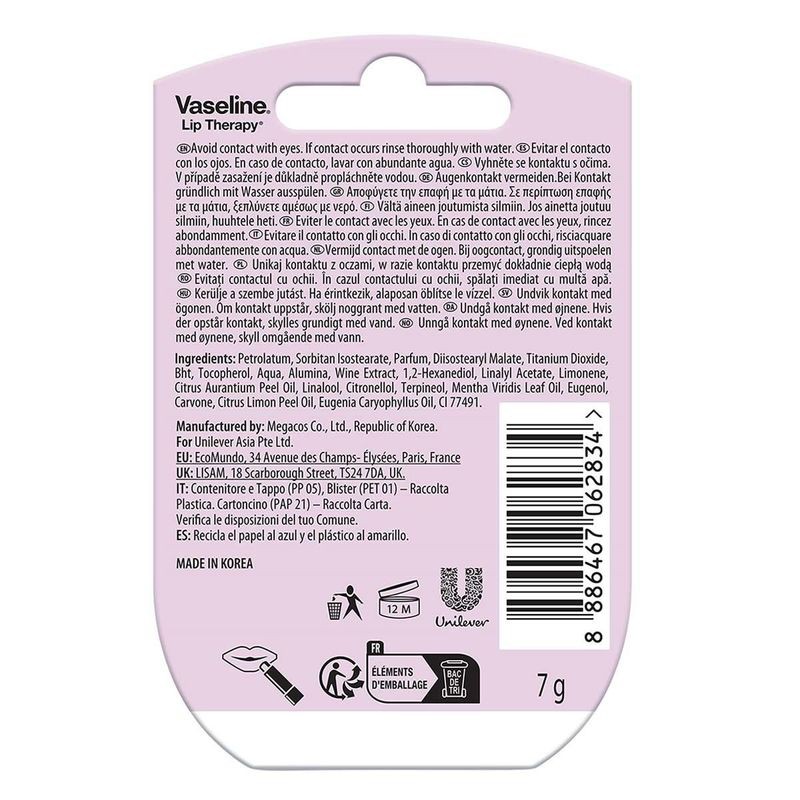 Bálsamo Labial Vaseline Pink Bubbly 7g