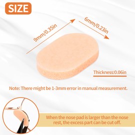 20 Pairs Soft Foam Nose Pads Cushion Self Adhesive Nose Pads Anti-Slip Nose Pieces Grips for Eyeglasses Sunglasses Reading Glasses, Comfortable Replacement Stick On Oval Skin 1.5MM Thick