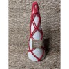 Holiday Lane Boho Festive Yarn Cone Christmas Tree Red White