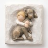 Willow Tree Hug Plaque, Sculpted Hand-Painted bas Relief