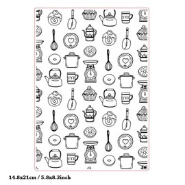 arriettycraft Baking Tools, Background Texture, 3D Plastic Embossing Folders for Card Making or Diary, DIY Template, Photo Album, Paper, Handmade Scrapbooking Craft Decoration