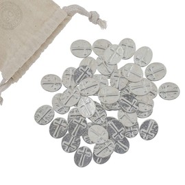 DANFORTH – Vilmain Cross Tokens/Coins, Pewter, Made in The USA, Gift Bag (Pack of 50)