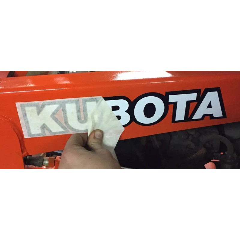 KUBOTA Skid Steer Excavator VINYL DECAL STICKER -WHITE w/ black