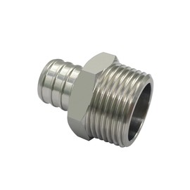 Beduan Stainless Steel PEX Garden Hose Adapter Fitting 3/4" PEX Barb to 3/4" GHT Male Connector for Outdoor Garden Irrigation Watering