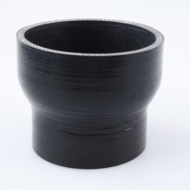 AC PERFORMANCE ID 3.65" to 3" (93mm to 76mm) Silicone Hose Straight Reducer 4-Ply Reinforced Black, 3" Length
