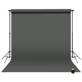 Denny Manufacturing - Seamless Paper Backdrop for Photography, Gray Seamless Paper Roll - Dark Gray (107 in x 36 ft) Includes Free Roll Black Gaffer Tape (2 in x 13 ft)