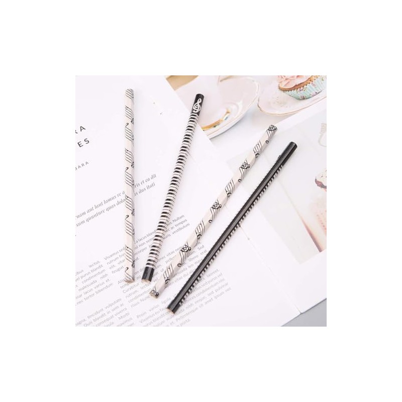 DPWOUM 4 Pieces Music Note Pencil HB Standard Pencil Music