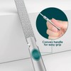 2pcs Double-Sided Stainless Steel Nail File, Washable Metal Nail File