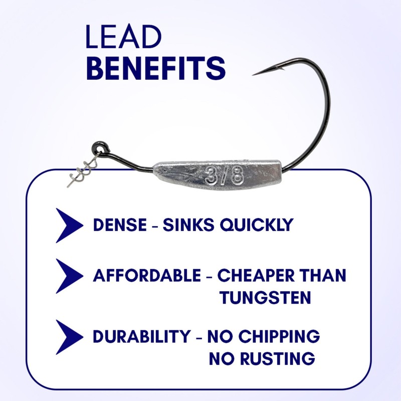 Reaction Tackle Weighted Swimbait Hooks - 3/16oz 3/0