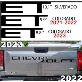 Advanced Trims FLAG SET: 2 red + 5 white + 2 blue LETTERS NEW CHEVY COLORADO TAILGATE 2023-2025