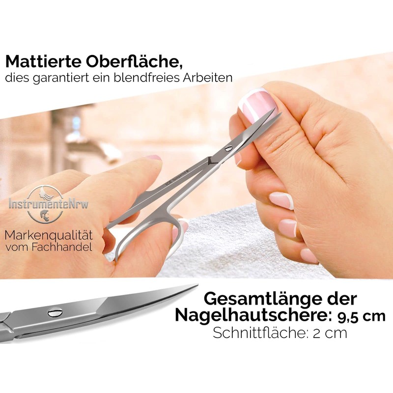 Professional Cuticle Scissors Curved Nail Scissor Set – Combination Set for Fingers