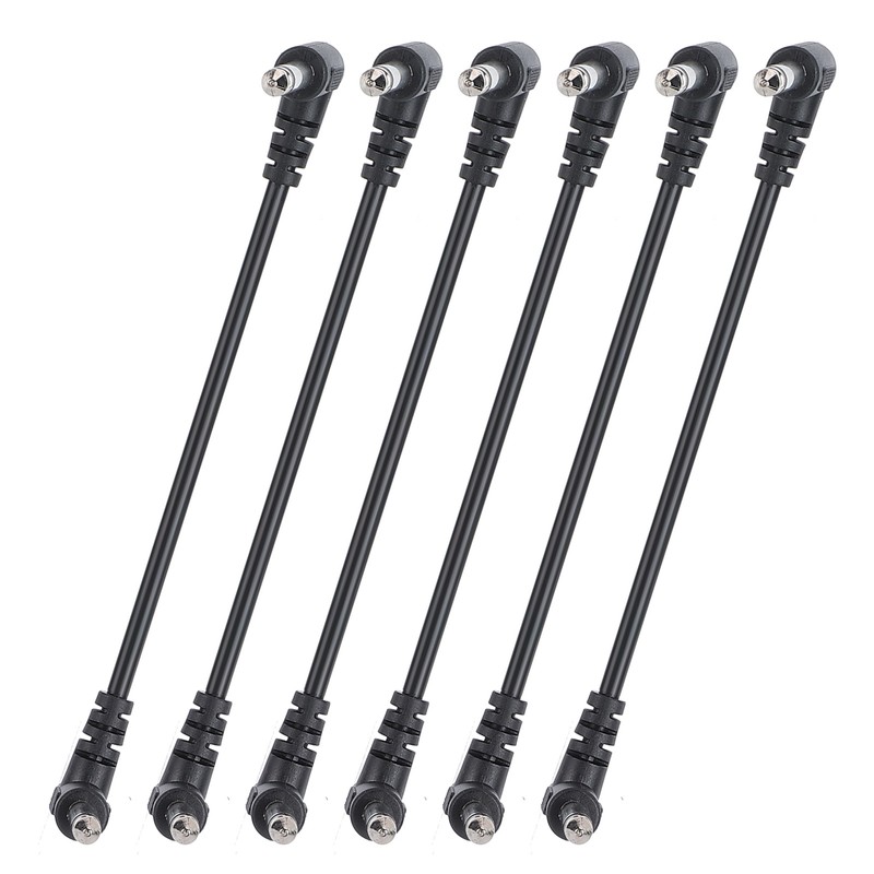 6PCS Guitar Effect Pedal Cables 6.35mm Elbow Right Angle Connector