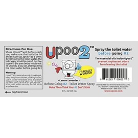 Upoo2 Bathroom Toilet Water Spray Lemon Lavender Scent 2 Ounce Bottle