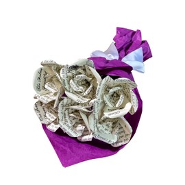 Literary Blooms Little Women Louisa May Alcott Mini Rose Bouquet - 6 Roses