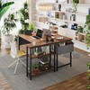 BANTI L Shaped Small Computer Desk with Storage Shelves, 55"