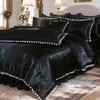 Bedorm Black Satin Bed in a Bag King Soft Fluffy