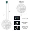 Christmas Lights Ball 5.5" Sparkling Outdoor Hanging Sphere Lights Twinkling