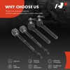 A-Premium Set of 4, Front Inner Outer Tie Rod End
