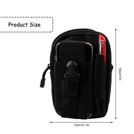 Rumyve Tactical Waist Bag,Molle Bag,Tactical EDC Bag Small Tool Bag,Outdoor Carry Bag for Smartphone(Style A)