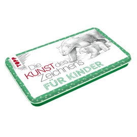 The Art of Drawing for Children Drawing Material with Metal Tin: The Drawing Set for Little Artists: 3 Pencils (H, HB, 2B), Eraser, Sharpener in Design Tin (19 x 11.5 x 1.9 cm)