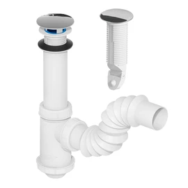 Fleximatic 2218B Céspol flexible para lavabo u ovalín con membrana check anti-olores y bote chico