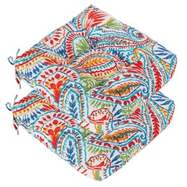 JMGBird Outdoor Chair Cushion Set of 2 Patio Cushions 19x19 with Ties Outdoor Cushions for Patio Furniture