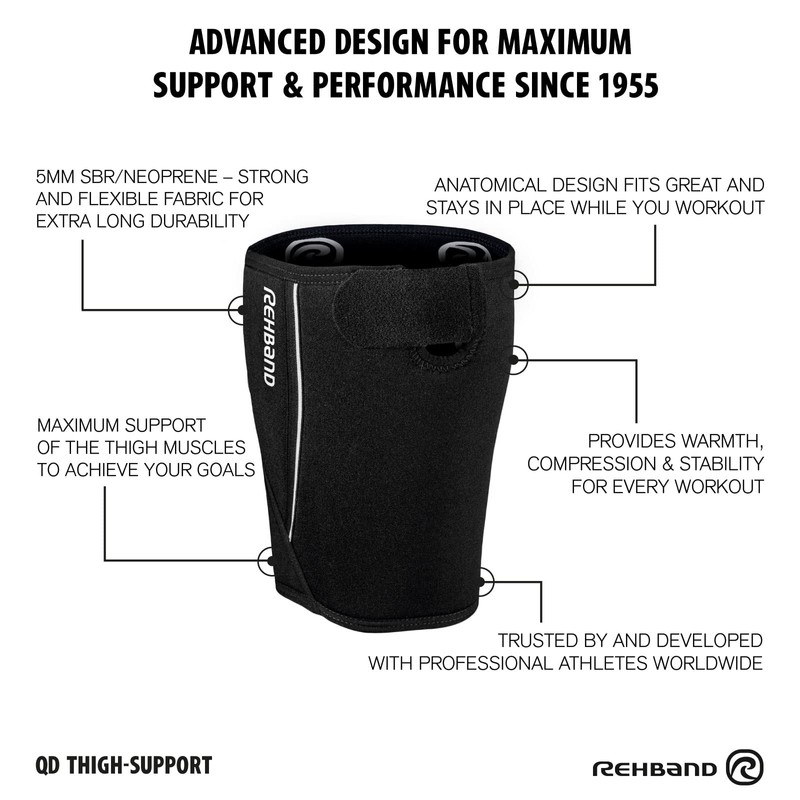 Rehband Thigh Support with Velcro Fastening XS-XXL, Thigh Support 5