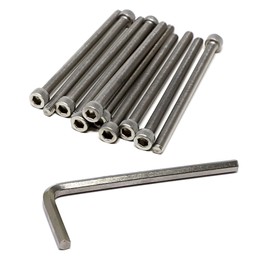 iexcell 20 Pcs M5 x 80mm Thread Pitch 0.8 mm Stainless Steel 304 Hex Socket Head Cap Screws Bolts Kit