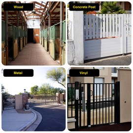 NouraVita Heavy Duty Gate Hinges 7" with Built-in Roller Bearing Gate Hinges for Large Metal Gates Wooden Gates Up to 1100 Pounds Lubricable Gate Hinge(2PCS)