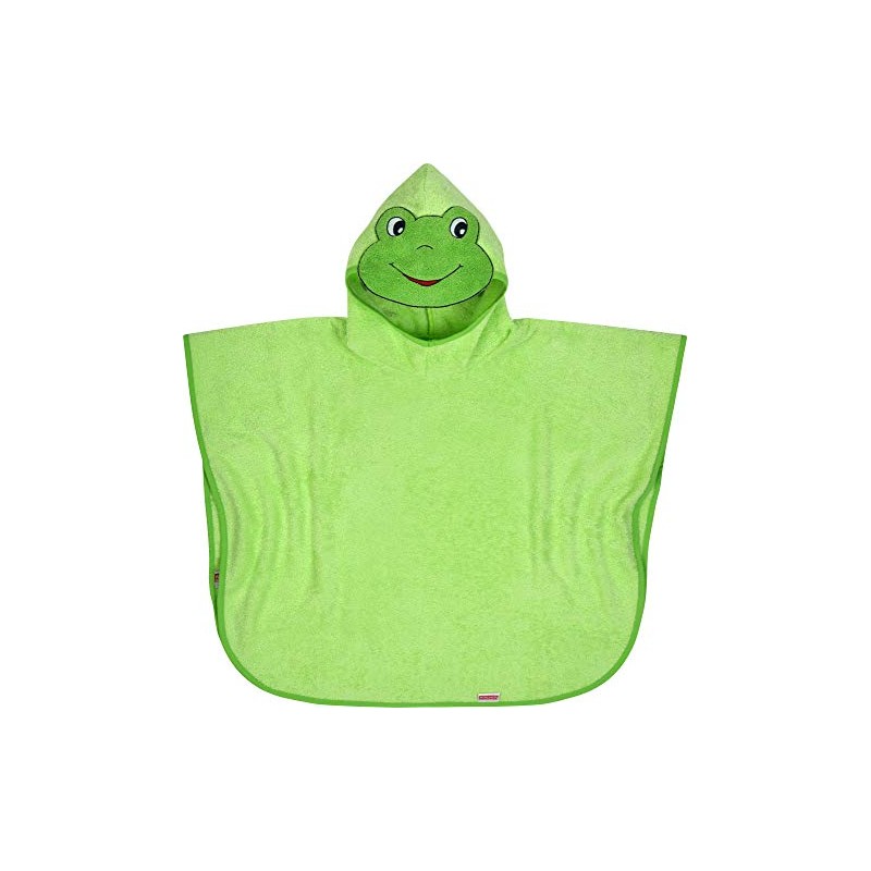 'Wörner Südfrottier Baby Bath Towel – Wash Mitt Frog Lime
