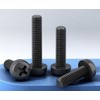 CONPHERON Plastic Screws Phillips Round Head Machine Screws Bolts Black