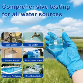 Bacteria Test Kits for Drinking Water - 12 Tests Detect Coliform, E.coli & All Bacteria | Home Quality Testing Kit for Well, Tap, Pool, Hot Tub & City Water | Easy DIY Tester with Free Lab Analysis