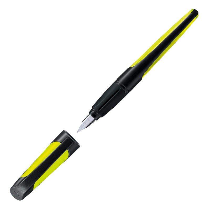 Schulfüller mit Standard-Feder M - STABILO EASYbuddy in schwarz/limette -