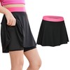 Girls Athletic Skorts 2 in 1 Flowy Shorts Tennis Skirt