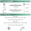 HEI! DEAR Brushed Nickel Curtain Rods for Windows 72 to