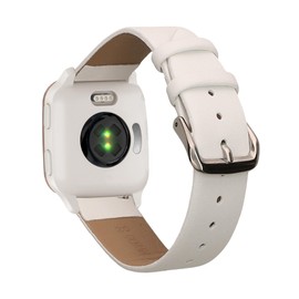 kwmobile Real Leather Watch Strap Compatible with Garmin Venu Sq 2 Music/Sq 2 - Fitness Tracker Replacement Sports Wristband with Clasp