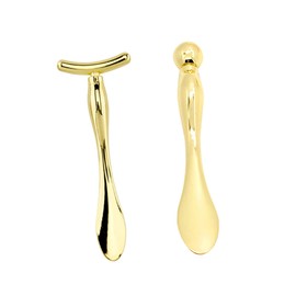 Beavorty 2pcs make up kit skin care spatula skin care tools for face eye wrinkle remover Face Scraper Board Face Spoon Metal cream applicator eyes skin care products