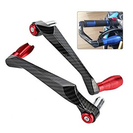 Protectores de palanca de motocicleta, protector de freno de manillar de motocicleta de aleación de aluminio universal de 7/8 pulgadas(rojo)