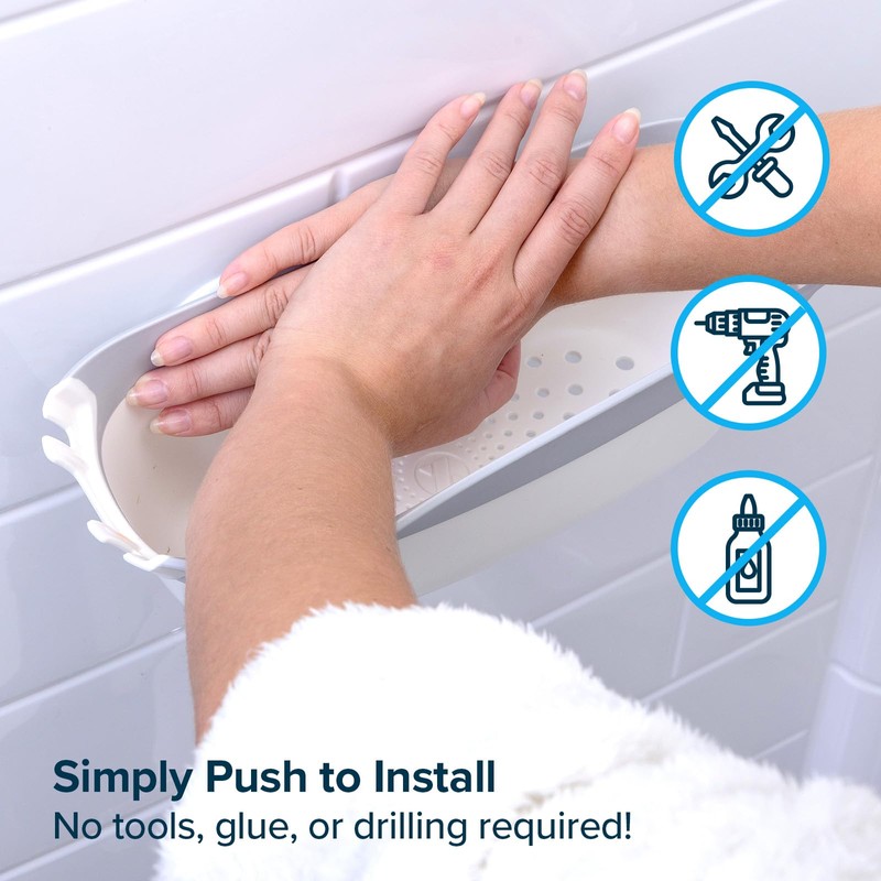 SlipX Solutions Shower Organizer Caddy, Sturdy Storage Organizer, Power Lock