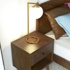 TREATLIFE HOME Stylish Velvet Table Lamp with White Opal Glass