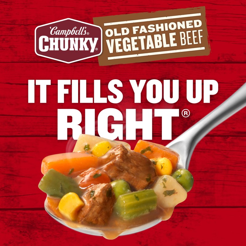 Campbell’s Chunky Soup, Old Fashioned Vegetable Beef Soup, 18.8 Oz