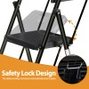 SEGAWE 3 Step Ladders Folding Step Stool Anti-Slip Pedals Compact