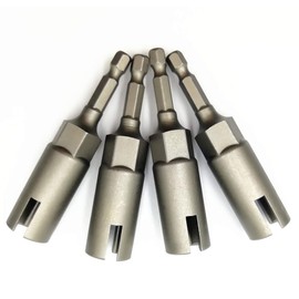 Deep Power Wing Nut Driver,Wing Nut Drill Bit Socket Tool 1/4" Hex Shank for Panel Nuts Screws Eye C Hook Bolt 4PCS