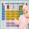 Duschvorhang Badewannen-Vorhang; Wasserdichter, Waschbarer Anti-Schimmel Badvorhang aus 100% Polyester für