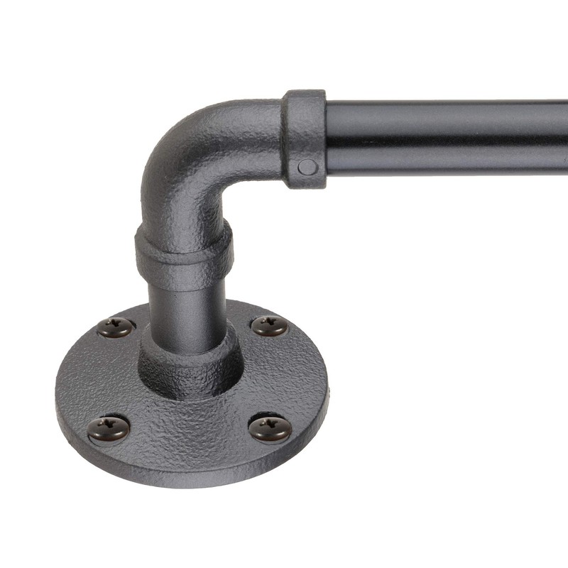Decopolitan 5/8" Pipe Wrap Around Curtain Rod Set, 28 to